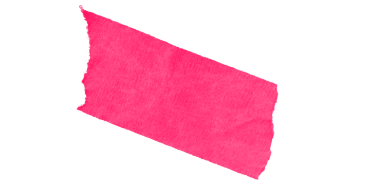 A simple abstract image featuring a bright pink quadrilateral shape on a black background plain design