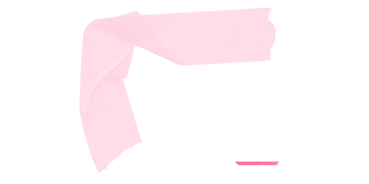 Abstract representation of a pink l shape against a black background with a pink line below