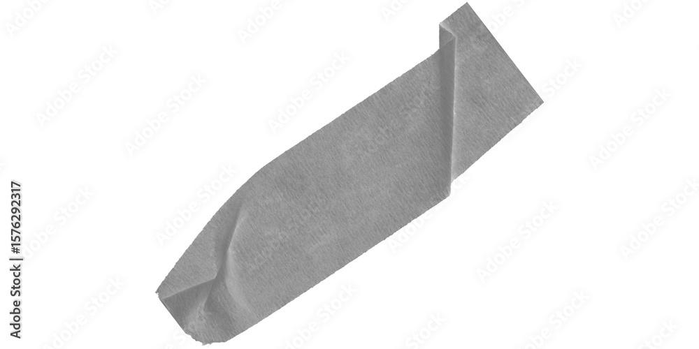 Poster a gray rectangular shape angled on a black background with pixelated edges and simple composition