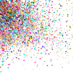 Fototapeta premium Colorful Confetti PNG with Transparent Background
