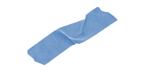 A blue irregular shape on a black background with pixelated edges and simple graphic design style