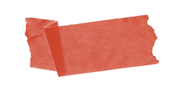 A solid red rectangular shape with jagged edges isolated against a stark black background in simple design