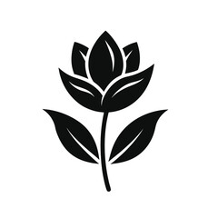 Green leaf vector icon simple nature symbol illustration
