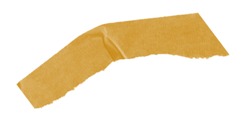 Isolated mustard color shape against a black background in a simple abstract presentation style