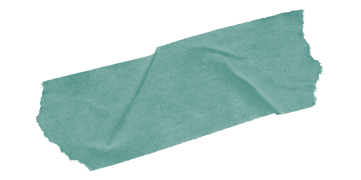 A teal colored irregular shape set against a stark black background in digital rendering style