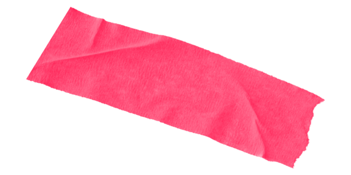 A bright pink rectangular shape diagonally oriented on a black background with pixelated edges