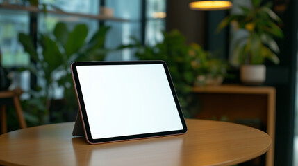 Fototapeta premium Tablet mockup screen on the table