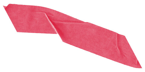 A red irregular polygon shape set against a solid black background in a simple composition