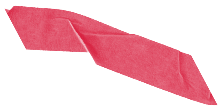 A red irregular polygon shape set against a solid black background in a simple composition