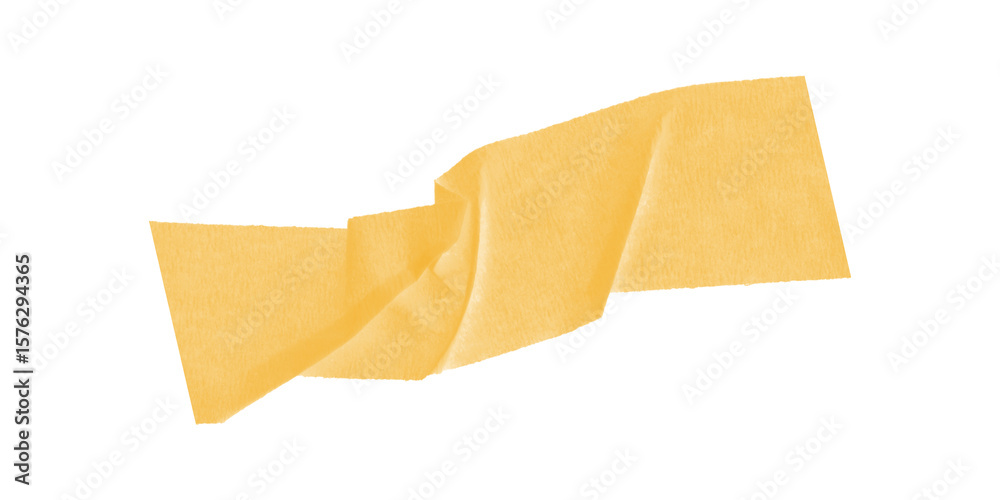 Leinwandbilder Isolated golden yellow abstract shape with pixelated edges on a solid black background in simple style