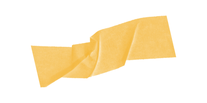 Isolated golden yellow abstract shape with pixelated edges on a solid black background in simple style
