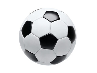 Classic Black and White Soccer Ball Isolated
