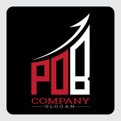 Fototapeta premium PDB logo design, PDB Company Logo Design Growth vector, PDB Upward Arrow Business Success Logo vector, PDB Corporate Branding Logo, PDB simple and modern logo, PDB business finance logo design, etc.
