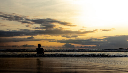 relaxing sunset on buenaventura Colombia