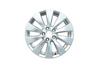 Alloy wheel isolated on transparent background