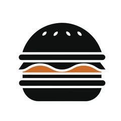 Hamburger vector illustration with bun cheese lettuce tomato and beef