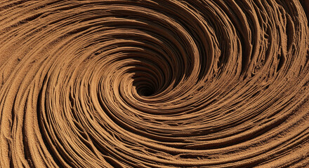 Fototapeta premium Close Up View Of Swirling Brown Sand Formation