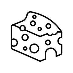 Cheese and chips cartoon vector illustration with yellow cheese slice on white background