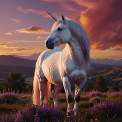 Obraz na płótnie Canvas horse in the sunset