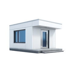 Modern minimalist architecture with sleek design, large windows, and a simple entrance featuring clean lines in a contemporary setting