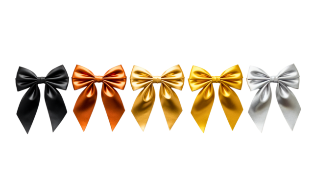 Shiny Decorative Gift Bows in Metallic Colors
