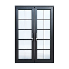 Elegant Double Doors with Grid Design and Modern Handles for Stylish Homes and Interior Spaces