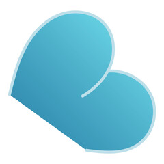 Traditional Asian fluffy cloud element, line drawing, blue gradient, isolated on transparent. Hand drawn vector illustration. Buddhist thangka art. Chinese, Japanese, Korean design, clip art