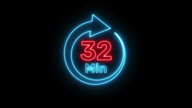 30 minutes countdown timer animation.