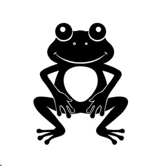 frog on white