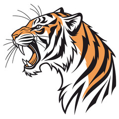 Roaring Tiger Mascot Design