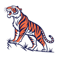 Roaring Tiger Mascot Design