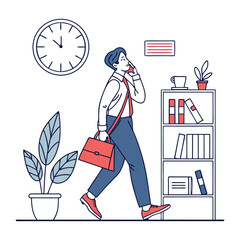 Modern Office Lifestyle Illustration