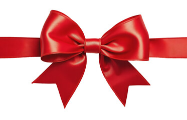 Fototapeta premium red bow on white background
