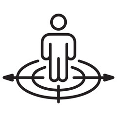 Human Target Icon &mdash; Audience Focus or Targeting Concept