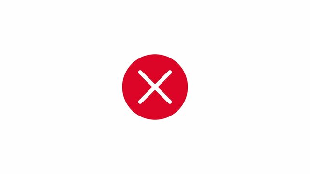 yes and no buttons, do and don't button, tick and cross buttons, checkmark and crossmark button isolated on white in round circle green and red color video animation. 4K alpha channel Video