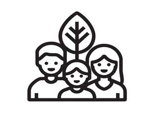 Family Emblem Featuring Leaf Concept in Vector