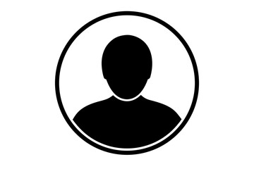 Person profile portrait avatar headshot simple silhouette vector illustration