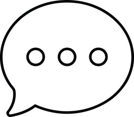 chat dots icon, message and conversation vector symbol