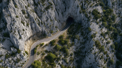 winding road in the mountains