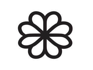 Lucky Four Leaf Clover Icon Vector Artwork