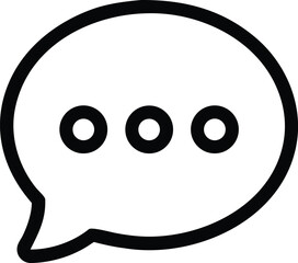 Fototapeta premium chat dots icon, vector and line art symbols for messaging, communication, and digital interaction
