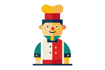 Chef's Delight: An illustration capturing a charming chef standing proudly, exuding warmth and culinary expertise, ready to cook delicious dishes.