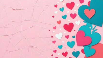 Romantic Heart Background for Valentine&rsquo;s Day Design