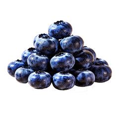 blueberries on a white background