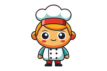 Chef Cartoon Character: A charming chef character, wearing a classic chef hat and uniform, radiates an endearing warmth, ready to create culinary delights.