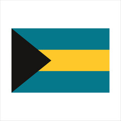 Bahamian flag featuring aquamarine, gold, and black colors, symbolizing the nation's vibrant culture