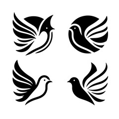 Obraz premium Flying Bird with Spread Wings