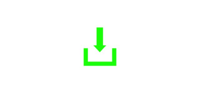 Direction Arrow Symbol. Animation downloading arrow. Loading and processing animation.