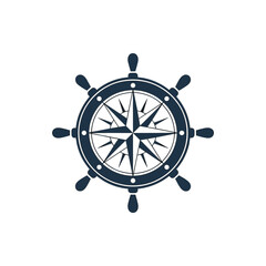 Navigational Compass Rose: A classic emblem of exploration and direction, featuring a nautical compass rose at the center, signifying guidance, journey, and the allure of discovery. 