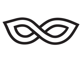 Beautiful Infinity Leaf Vector Icon with Elegant Design Elements